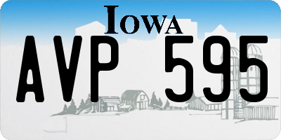 IA license plate AVP595