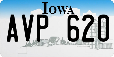 IA license plate AVP620