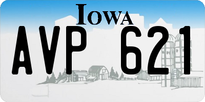 IA license plate AVP621