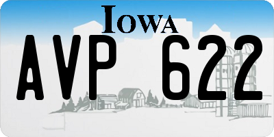 IA license plate AVP622