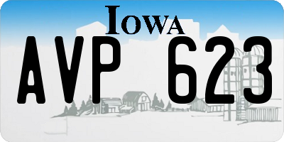 IA license plate AVP623