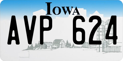 IA license plate AVP624
