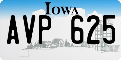 IA license plate AVP625
