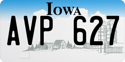 IA license plate AVP627