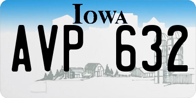 IA license plate AVP632