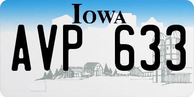 IA license plate AVP633