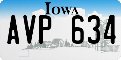 IA license plate AVP634