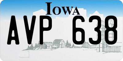 IA license plate AVP638