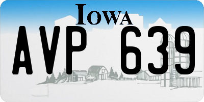 IA license plate AVP639