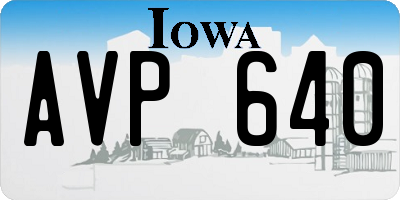IA license plate AVP640