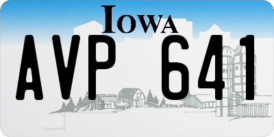 IA license plate AVP641