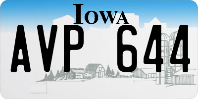 IA license plate AVP644