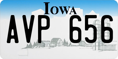IA license plate AVP656