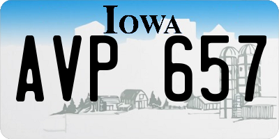 IA license plate AVP657
