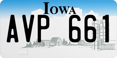 IA license plate AVP661