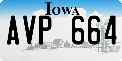 IA license plate AVP664