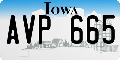 IA license plate AVP665