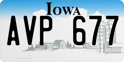 IA license plate AVP677