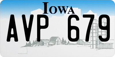 IA license plate AVP679