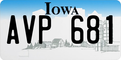 IA license plate AVP681