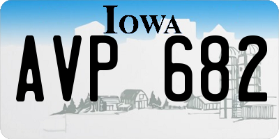 IA license plate AVP682