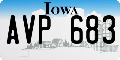 IA license plate AVP683