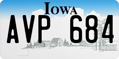 IA license plate AVP684