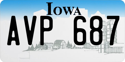 IA license plate AVP687