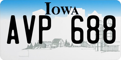 IA license plate AVP688