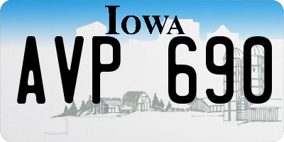 IA license plate AVP690