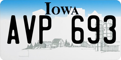 IA license plate AVP693