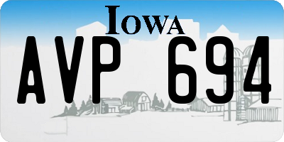 IA license plate AVP694