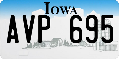 IA license plate AVP695