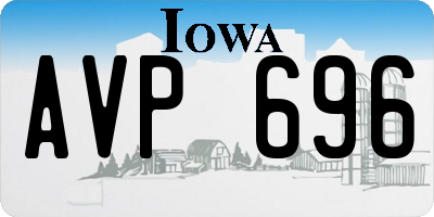 IA license plate AVP696