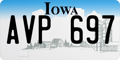 IA license plate AVP697