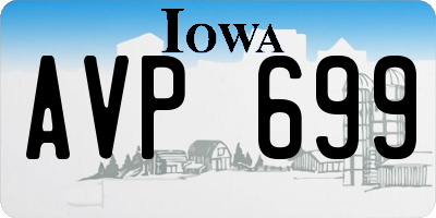 IA license plate AVP699