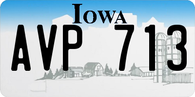 IA license plate AVP713