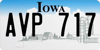 IA license plate AVP717