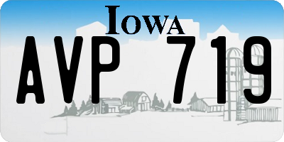 IA license plate AVP719