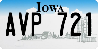 IA license plate AVP721