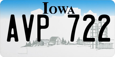 IA license plate AVP722