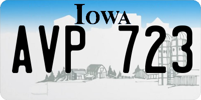 IA license plate AVP723