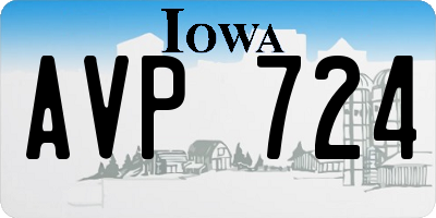 IA license plate AVP724
