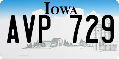 IA license plate AVP729