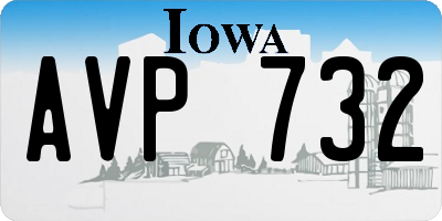 IA license plate AVP732