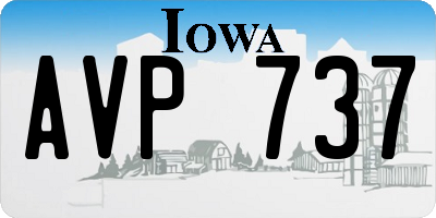 IA license plate AVP737