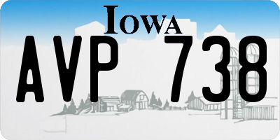 IA license plate AVP738