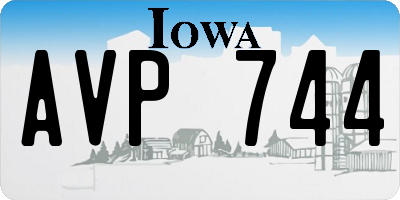 IA license plate AVP744