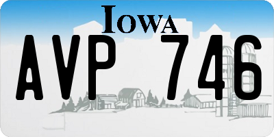 IA license plate AVP746