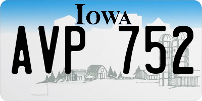 IA license plate AVP752